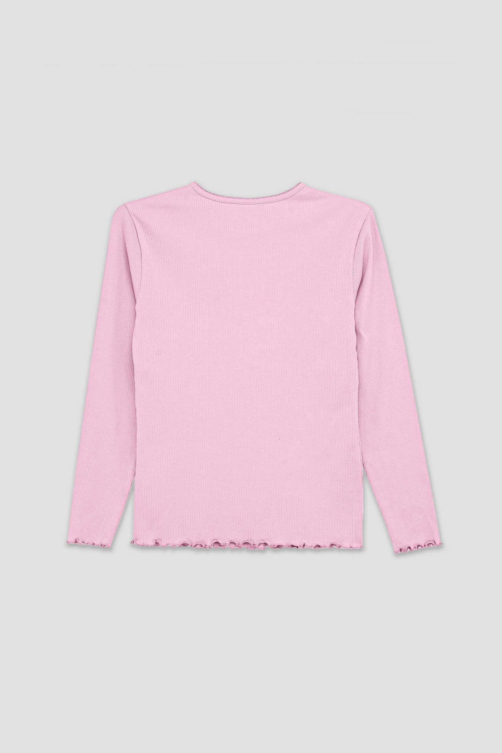 LS Picoting Ribbed T-Shirt & Leggings Set