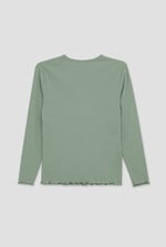 LS Picoting Ribbed T-Shirt & Leggings Set