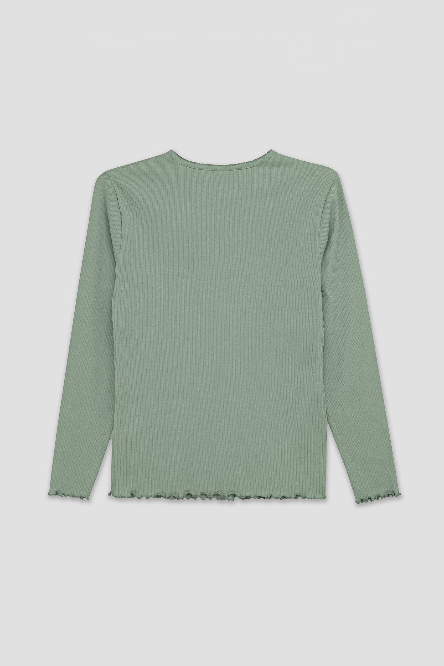 LS Picoting Ribbed T-Shirt & Leggings Set