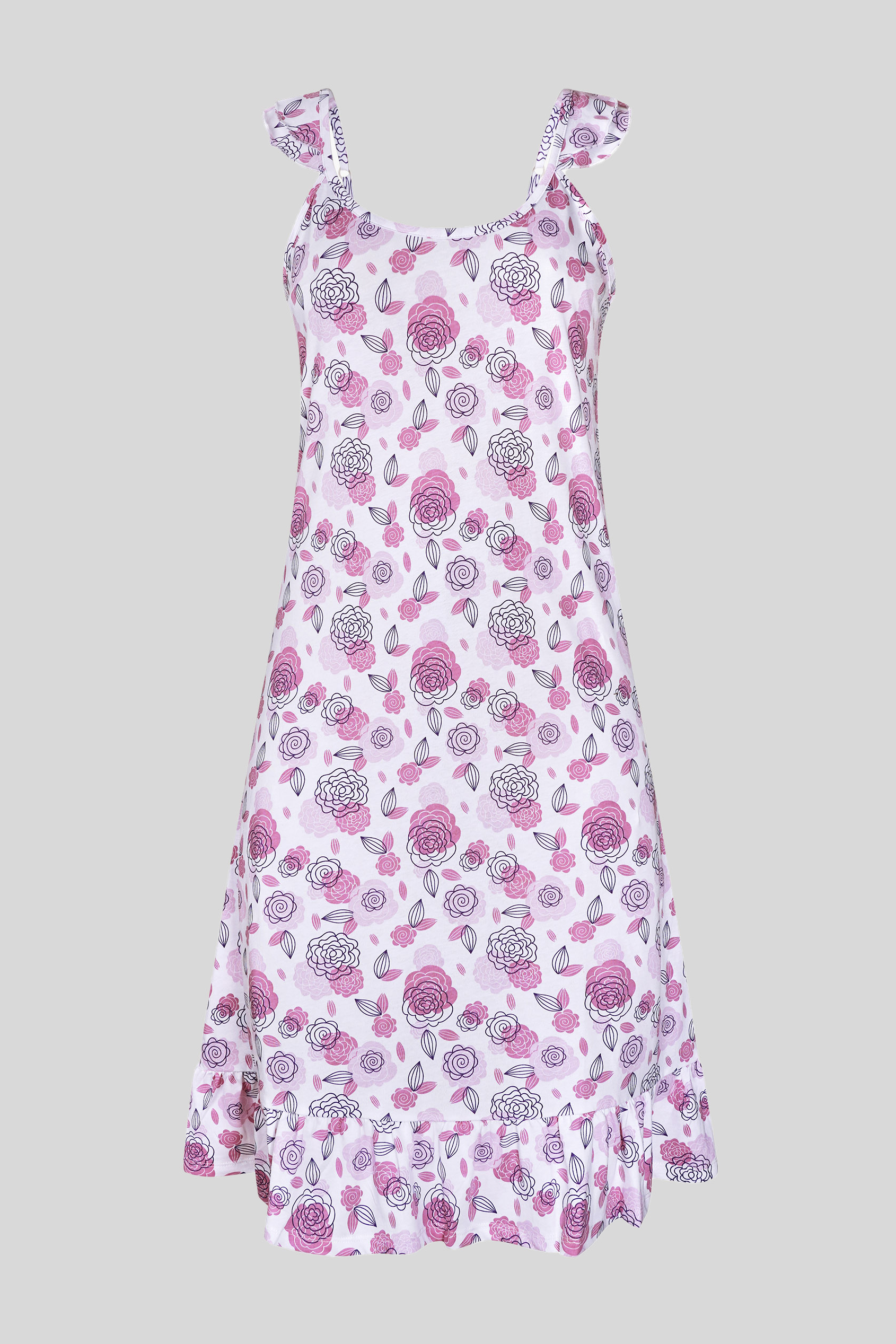 Women's Jersey Cami Nightdress With Frill Detailing