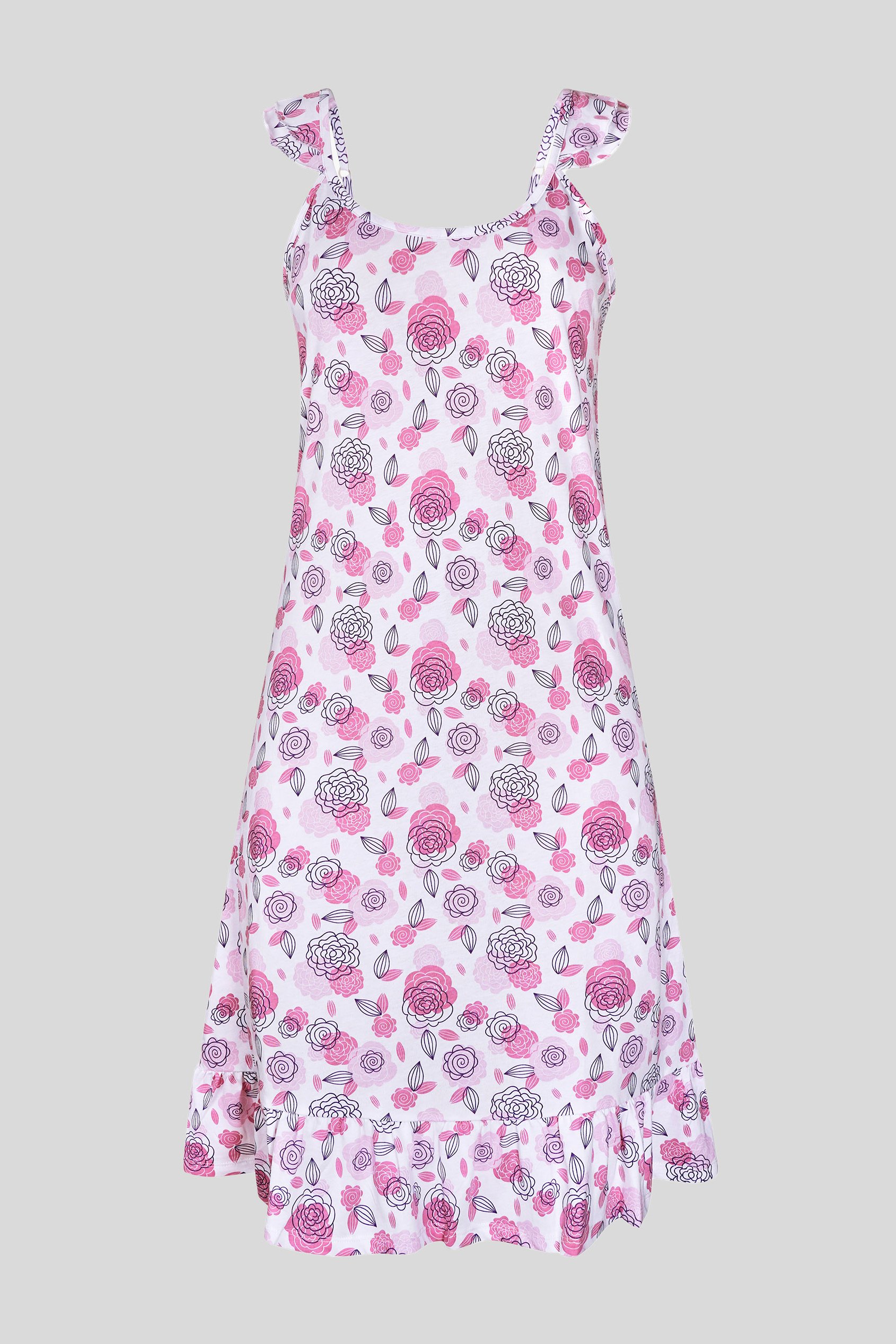 Women's Jersey Cami Nightdress With Frill Detailing