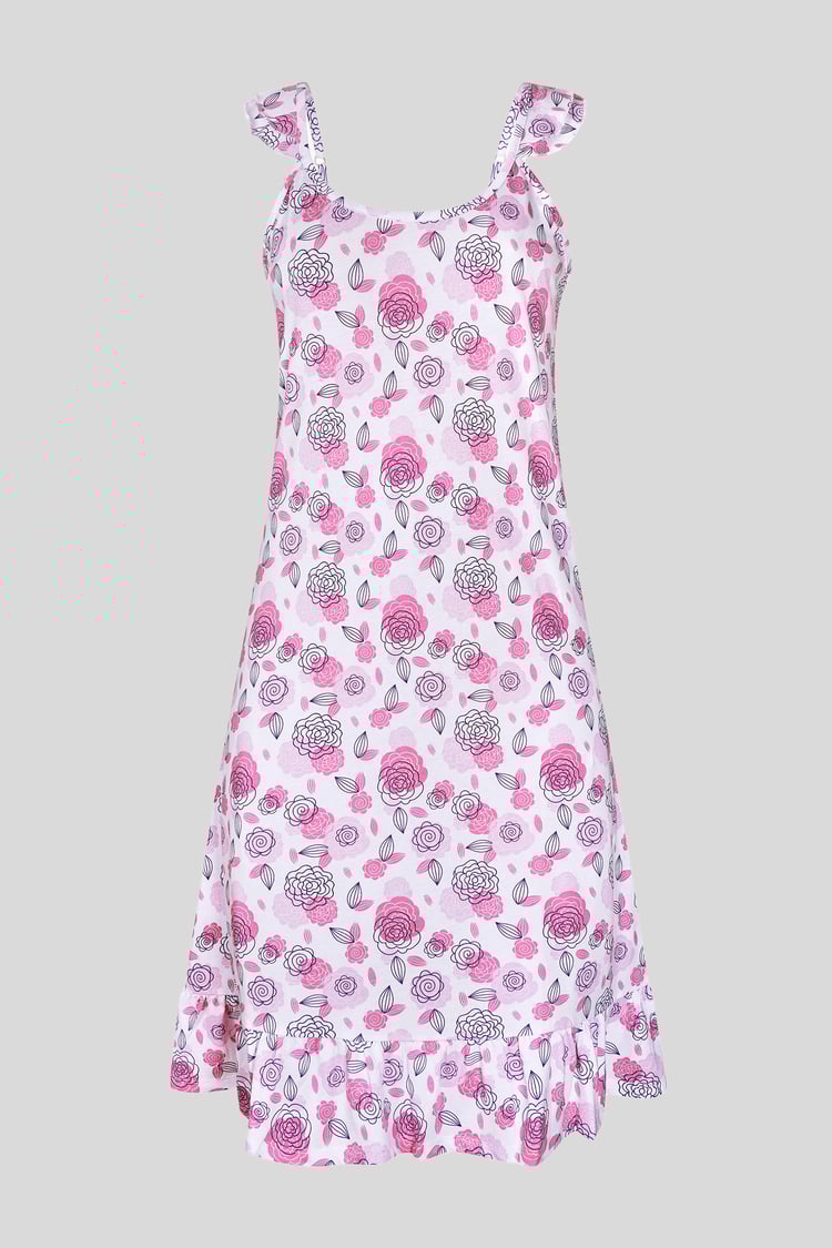 Women's Jersey Cami Nightdress With Frill Detailing