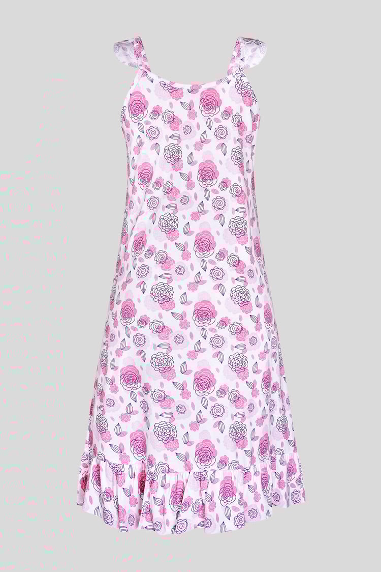 Women's Jersey Cami Nightdress With Frill Detailing