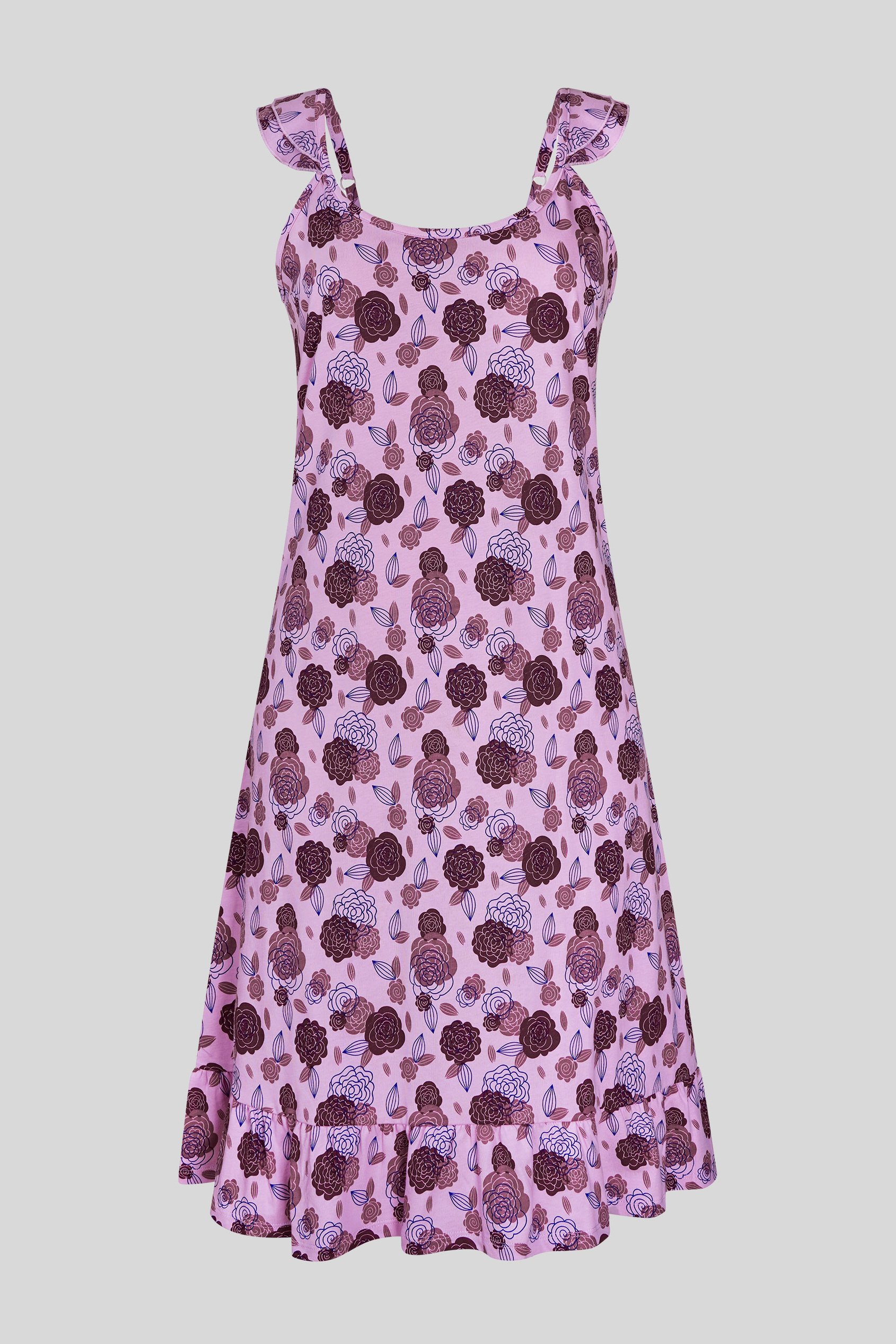 Women's Jersey Cami Nightdress With Frill Detailing