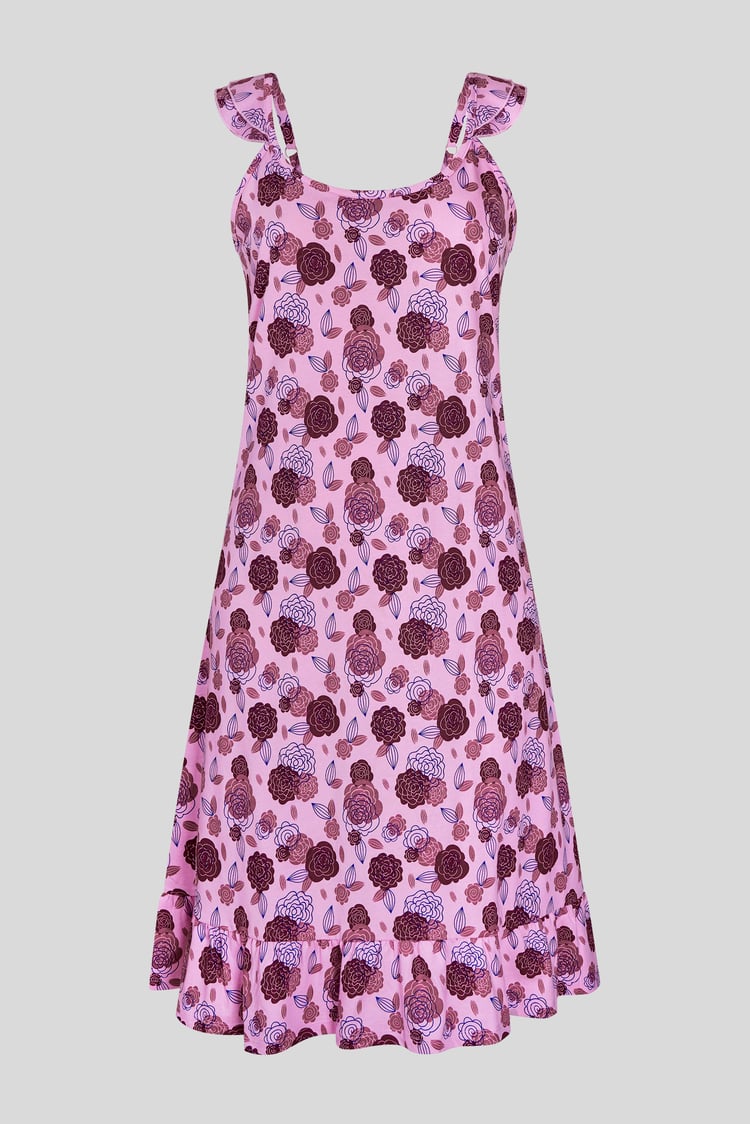 Women's Jersey Cami Nightdress With Frill Detailing