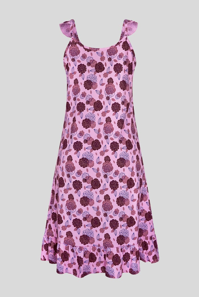 Women's Jersey Cami Nightdress With Frill Detailing