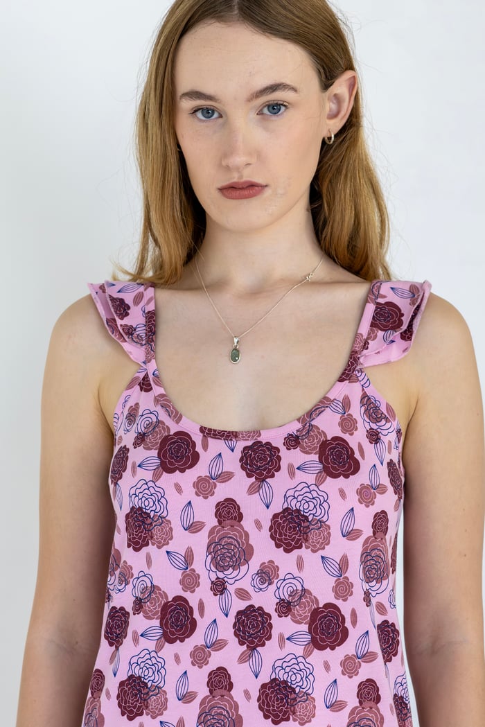 Women's Jersey Cami Nightdress With Frill Detailing