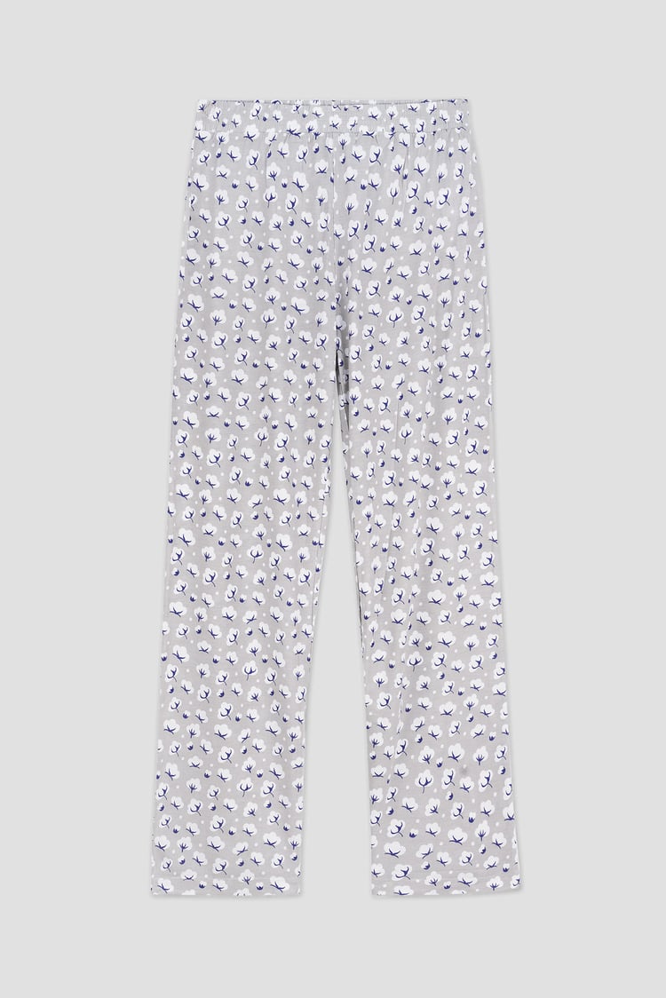 Short Ruffle Sleeve Cotton Printed Pyjamas Set