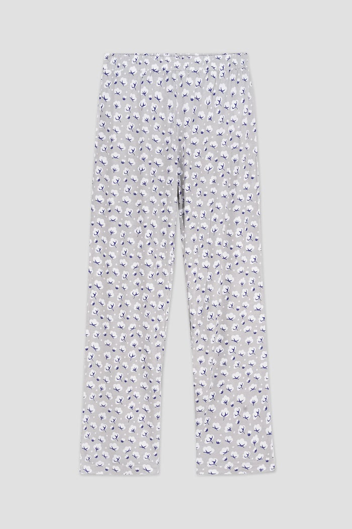 Short Ruffle Sleeve Cotton Printed Pyjamas Set