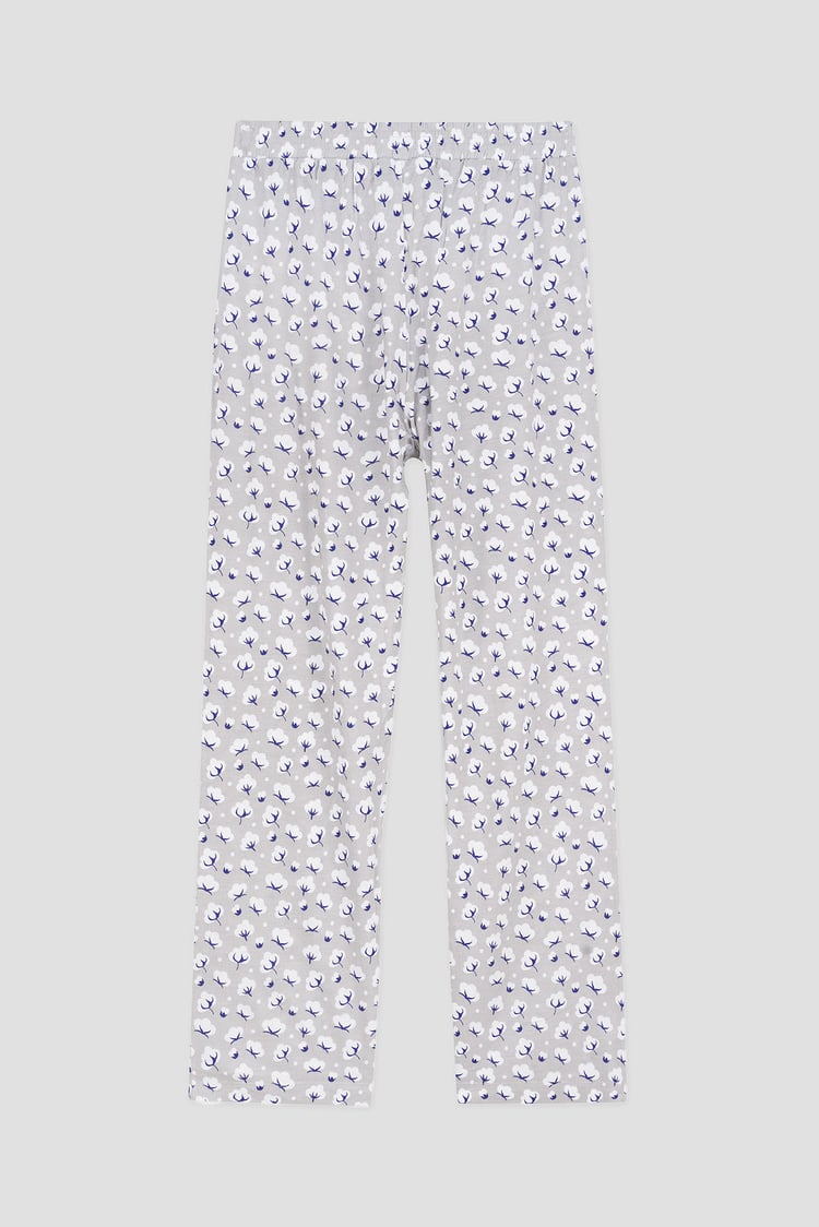 Short Ruffle Sleeve Cotton Printed Pyjamas Set