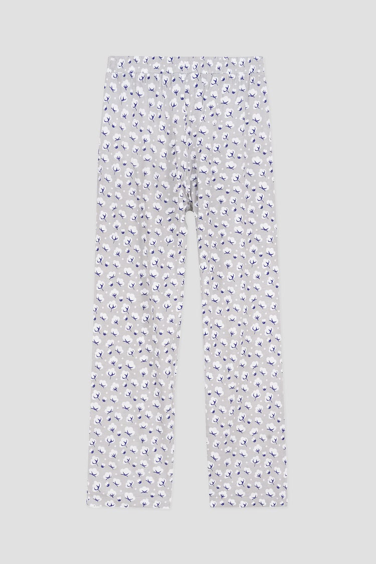 Short Ruffle Sleeve Cotton Printed Pyjamas Set