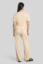 Short Ruffle Sleeve Cotton Printed Pyjamas Set