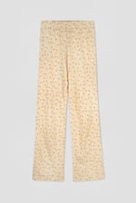 Short Ruffle Sleeve Cotton Printed Pyjamas Set