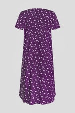 Butterfly Printed S/S Nightwear With Lacetrims