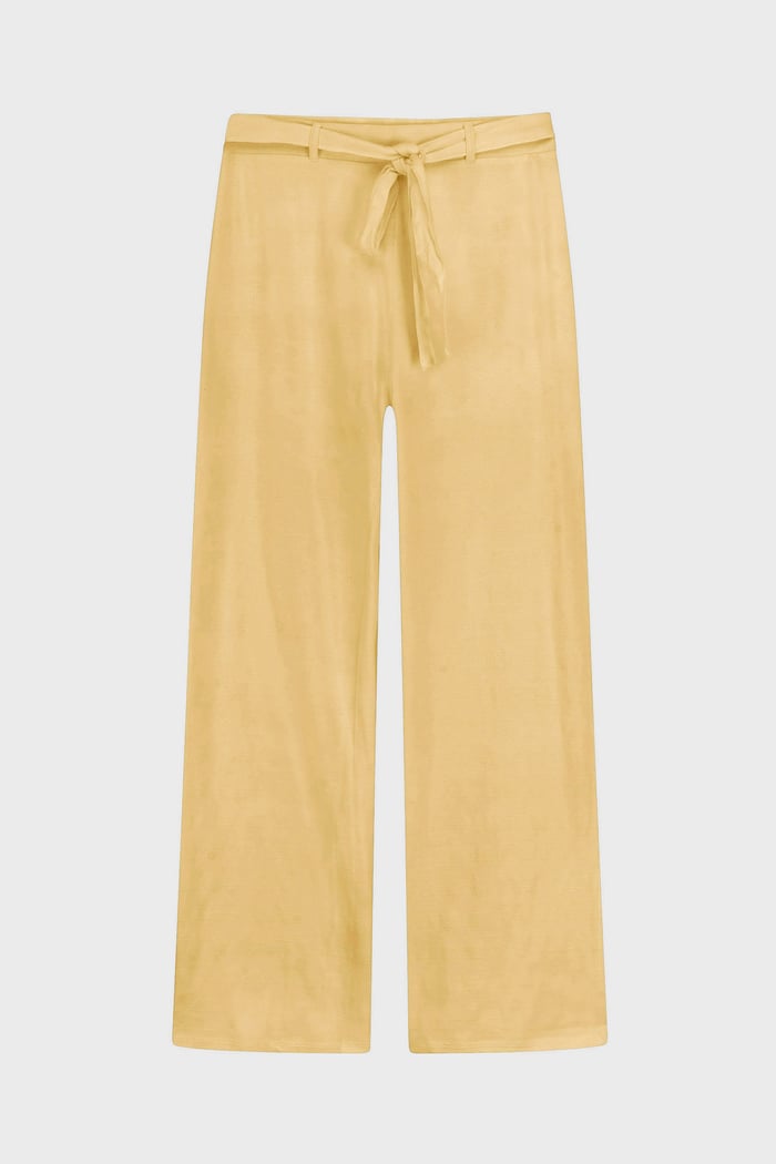 Wide Trouser And Crop Blouson Sleeve Top Set