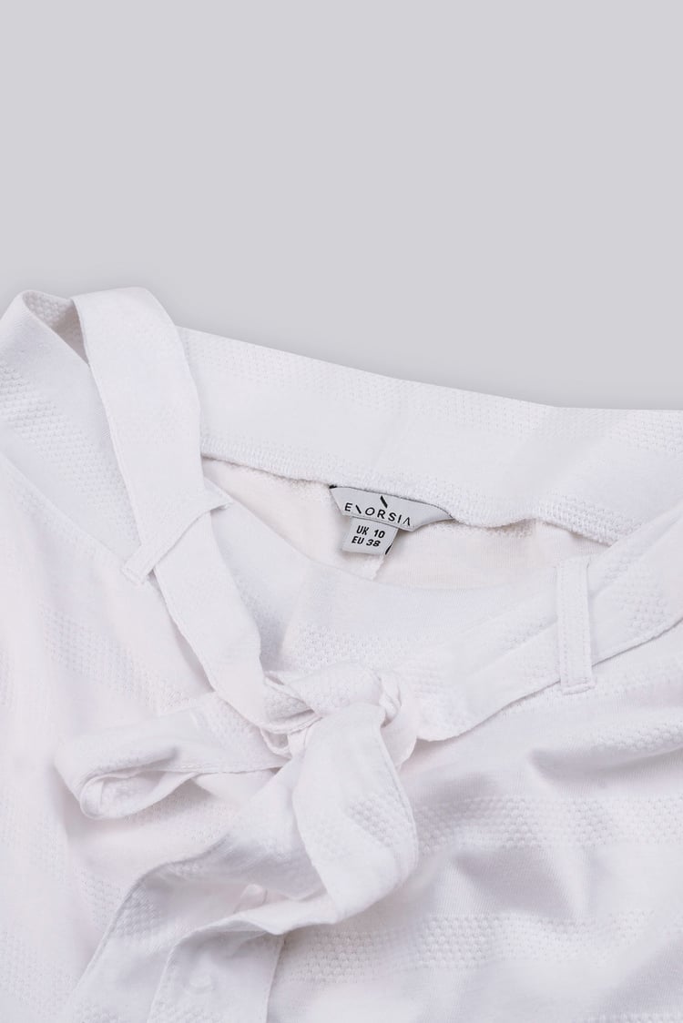 Wide Trouser And Crop Blouson Sleeve Top Set