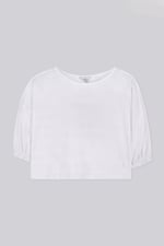 Wide Trouser And Crop Blouson Sleeve Top Set