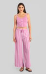 Striped Flare pant with Strappy Top Set