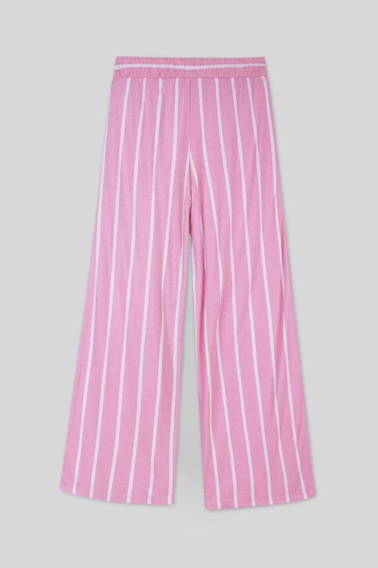 Striped Flare pant with Strappy Top Set