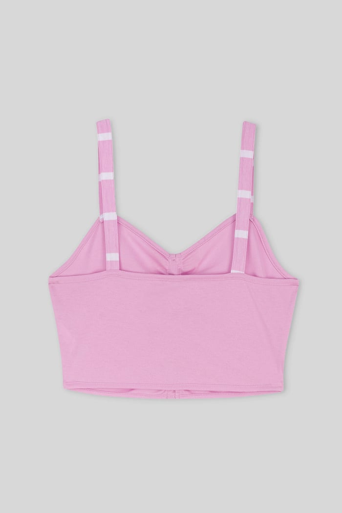 Striped Flare pant with Strappy Top Set