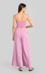 Striped Flare pant with Strappy Top Set