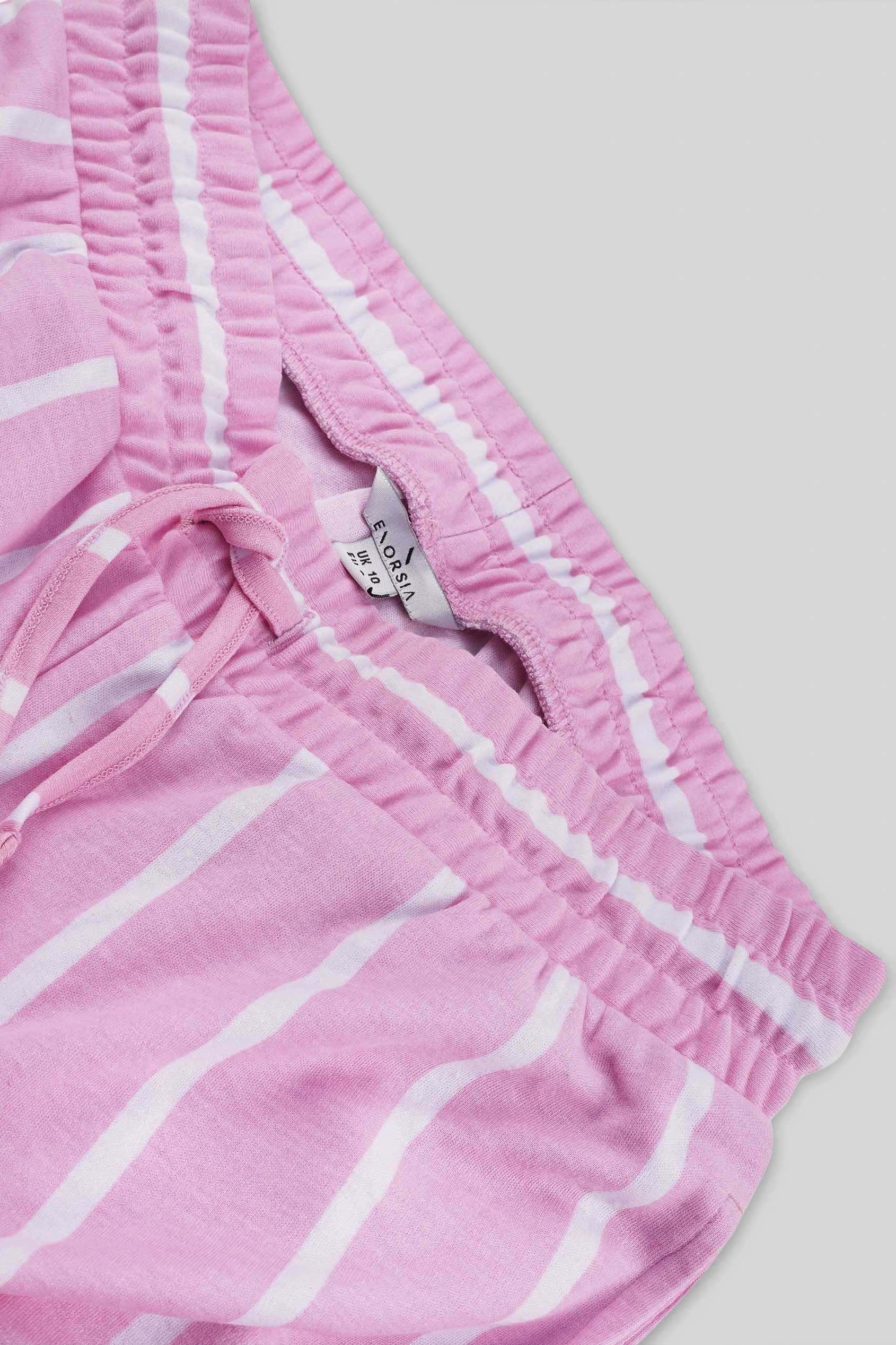 Striped Flare pant with Strappy Top Set