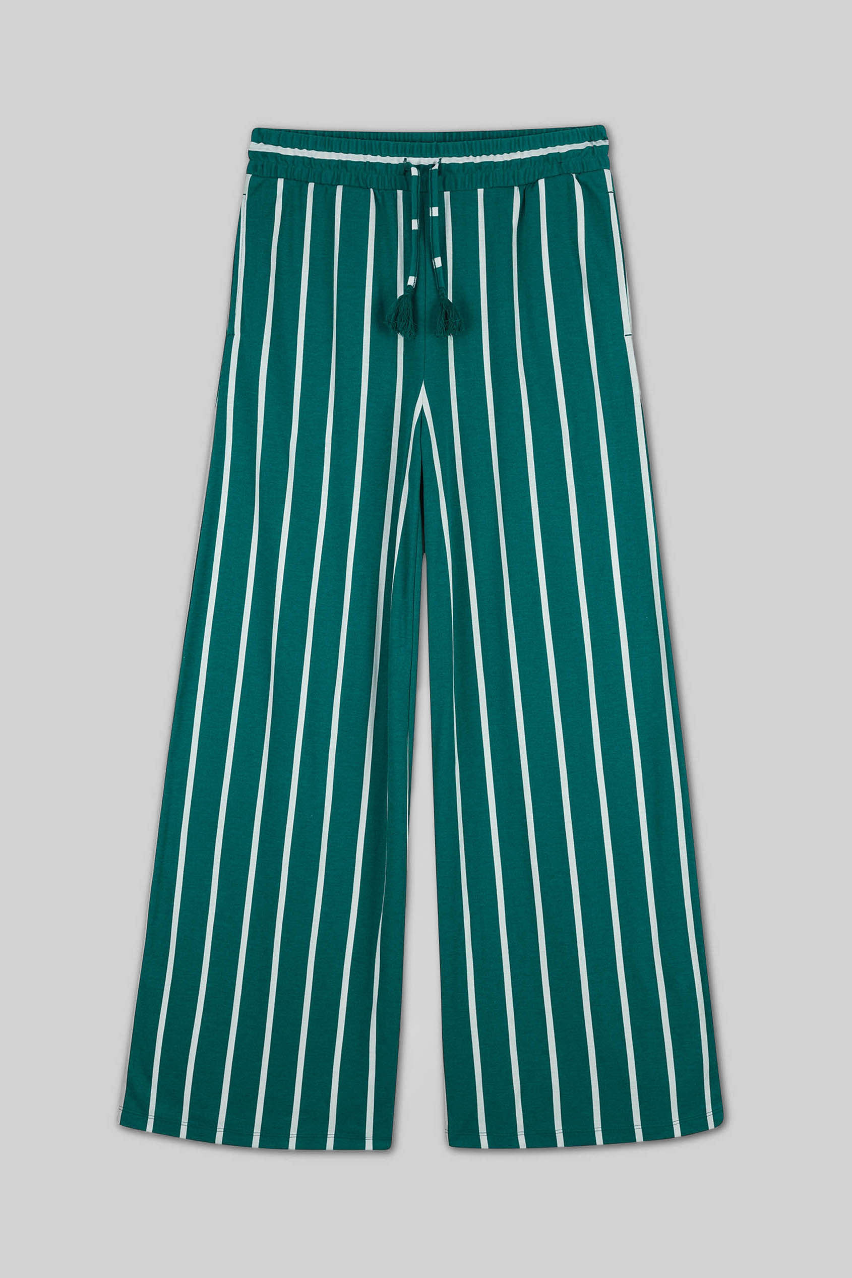 Striped Flare pant with Strappy Top Set