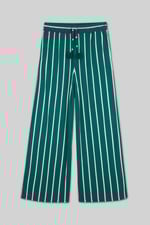 Striped Flare pant with Strappy Top Set