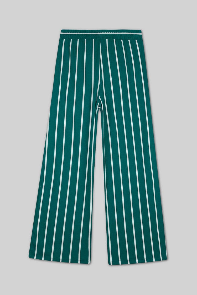 Striped Flare pant with Strappy Top Set