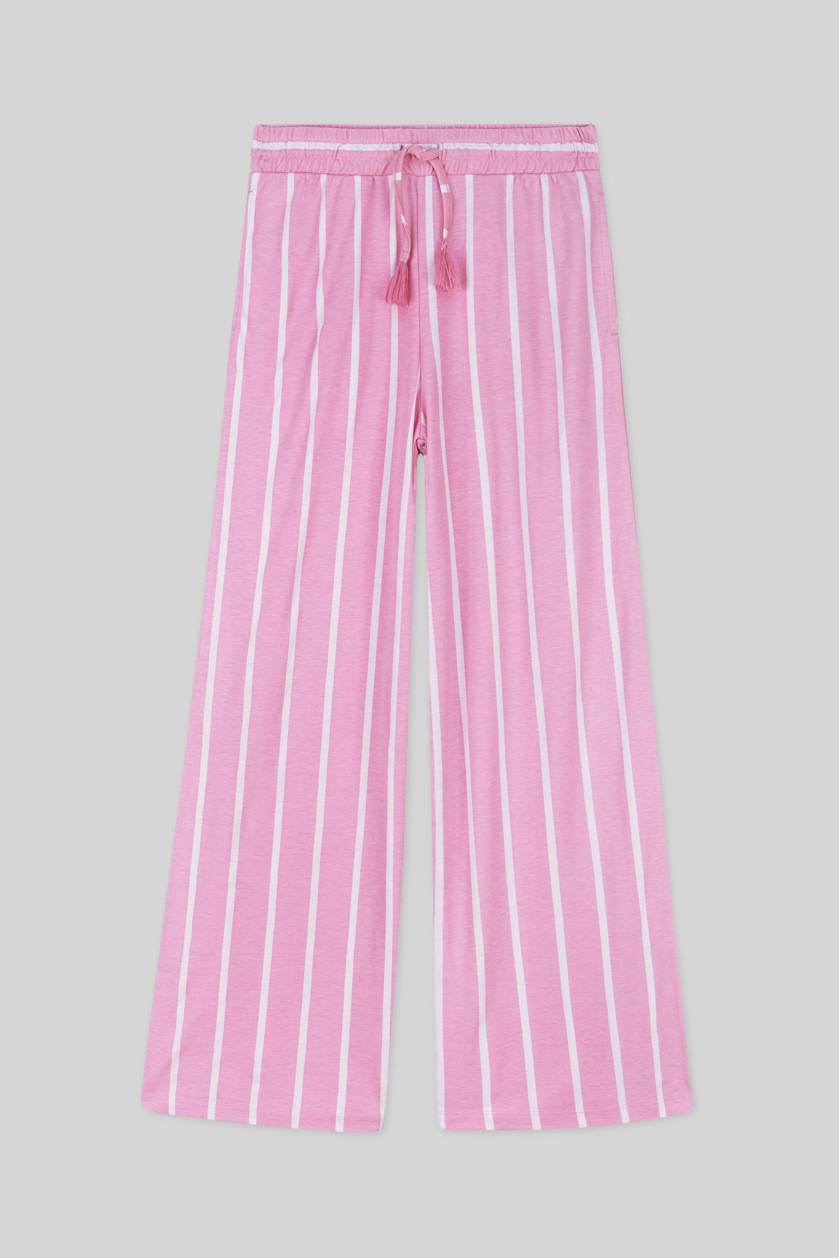 Striped Flare pant with Strappy Top Set