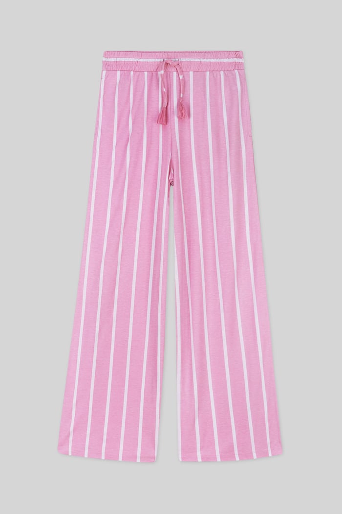 Striped Flare pant with Strappy Top Set
