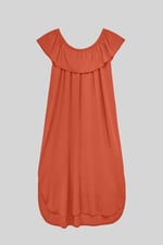 Off Shoulder Ruffle Jersey Dress