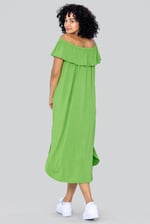 Off Shoulder Ruffle Jersey Dress