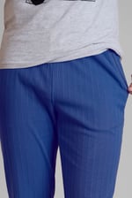 Ribbed Jersey Slim Fit Zip Pockets Joggers