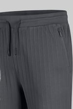 Ribbed Jersey Slim Fit Zip Pockets Joggers