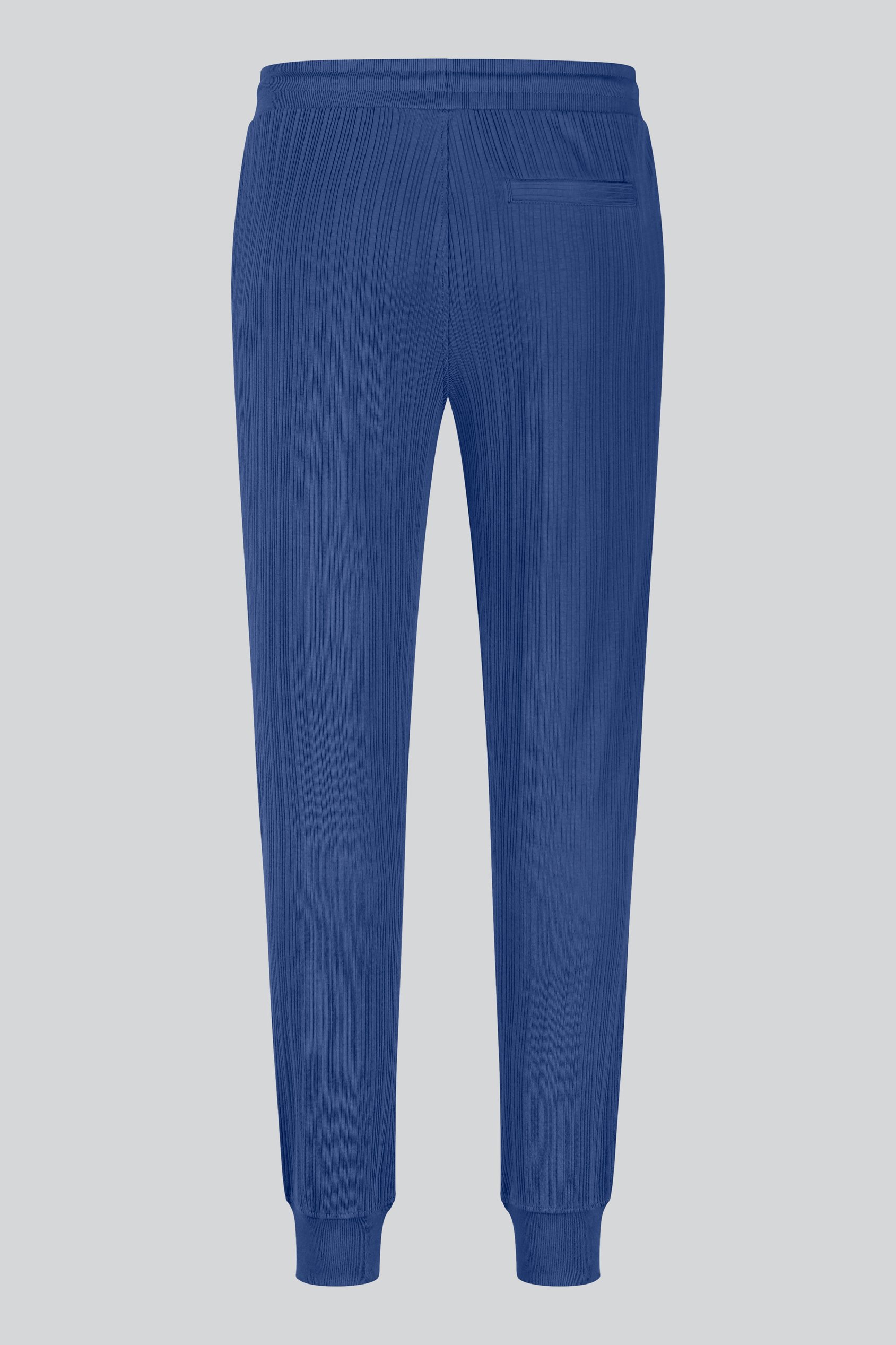 Ribbed Jersey Slim Fit Zip Pockets Joggers