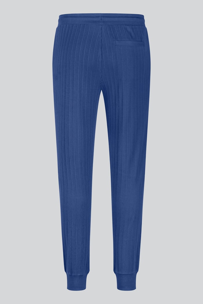 Ribbed Jersey Slim Fit Zip Pockets Joggers