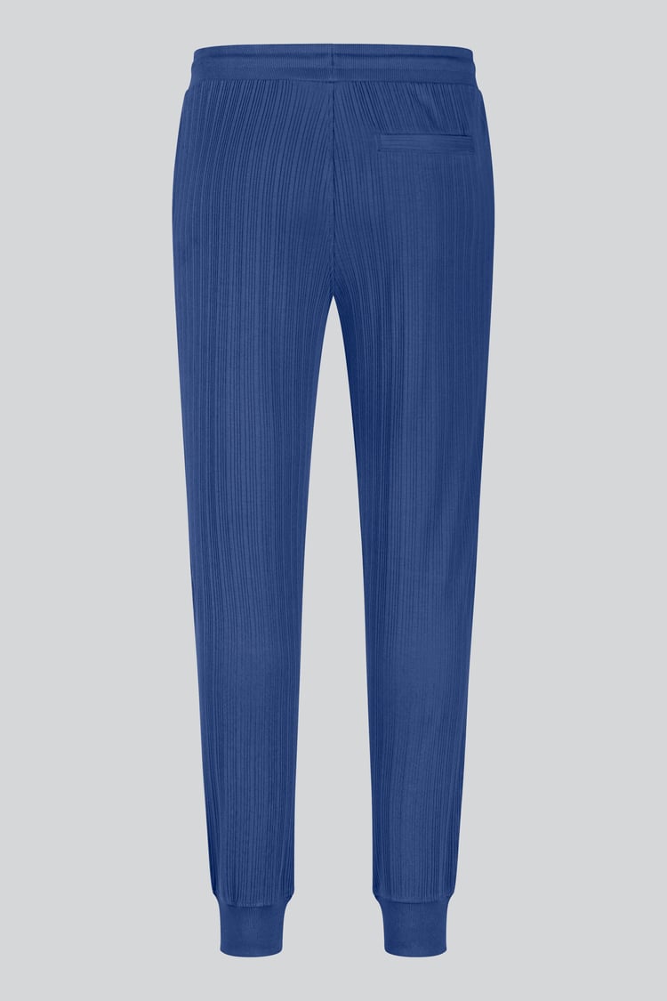 Ribbed Jersey Slim Fit Zip Pockets Joggers