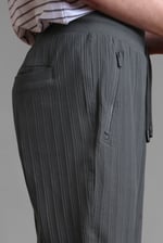 Ribbed Jersey Slim Fit Zip Pockets Joggers