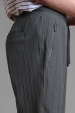 Ribbed Jersey Slim Fit Zip Pockets Joggers