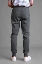 Ribbed Jersey Slim Fit Zip Pockets Joggers