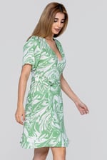 Fluid Print Wrap Dress