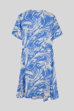 Fluid Print Wrap Dress