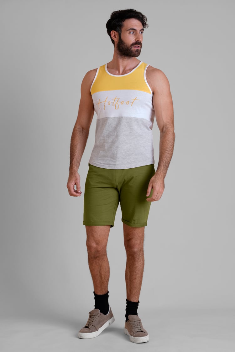 Contrast Waistband Regular Fit Shorts