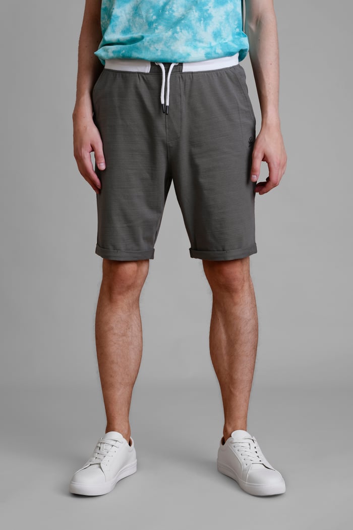 Contrast Waistband Regular Fit Shorts