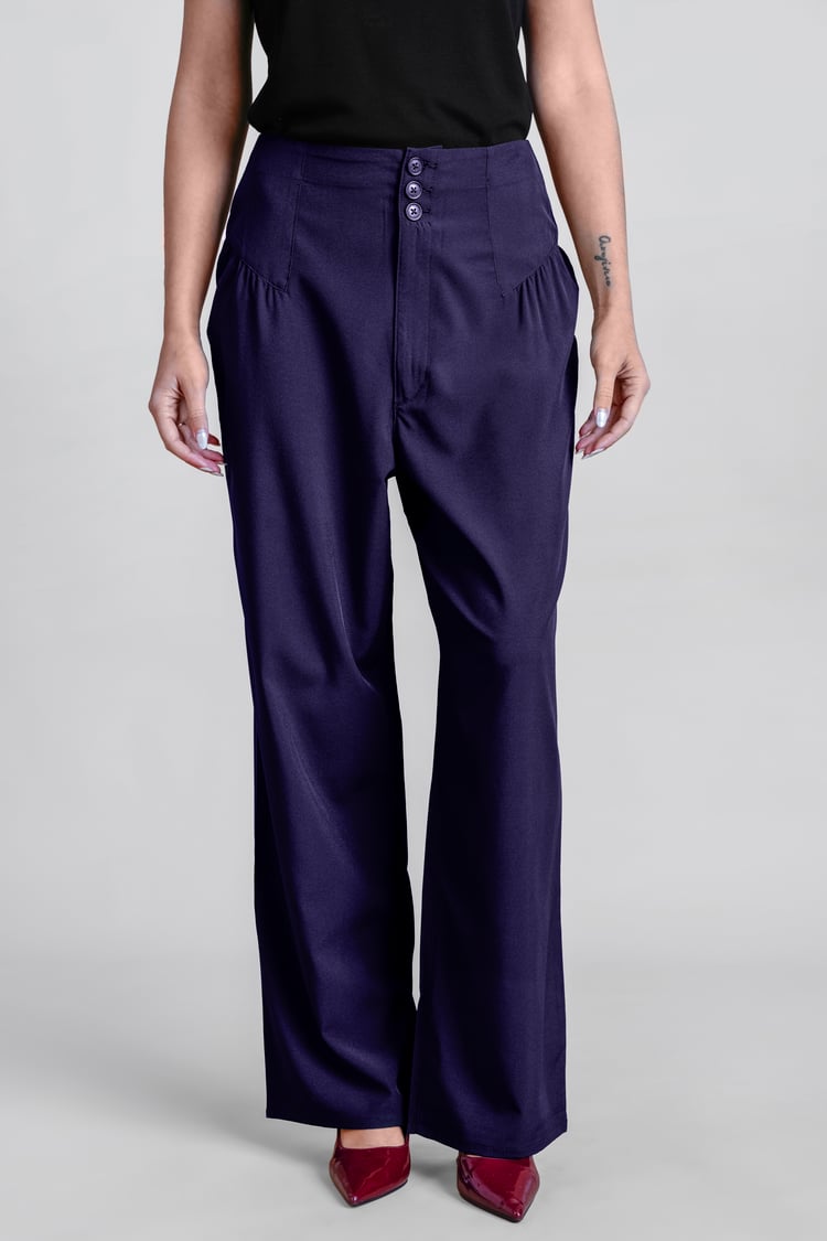 High-Waisted  Stright Leg Trousers