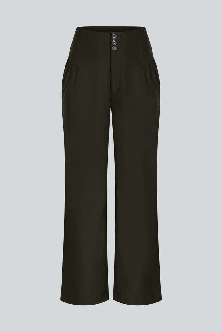 High-Waisted  Stright Leg Trousers