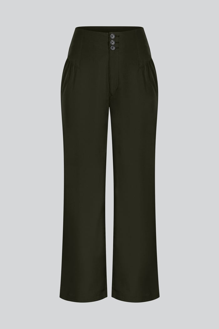 High-Waisted  Stright Leg Trousers