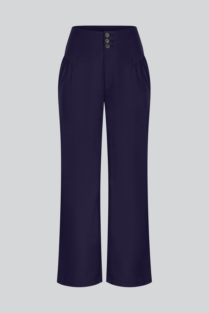 High-Waisted  Stright Leg Trousers