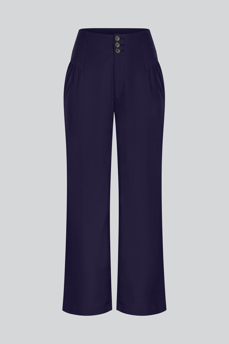 High-Waisted  Stright Leg Trousers